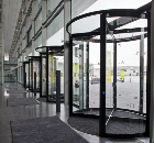 DORMA launches new revolving door with glass ceiling