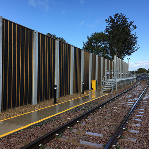 Reducing noise pollution at new train servicing depot