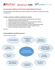 Construction Market and Product Specification Process
